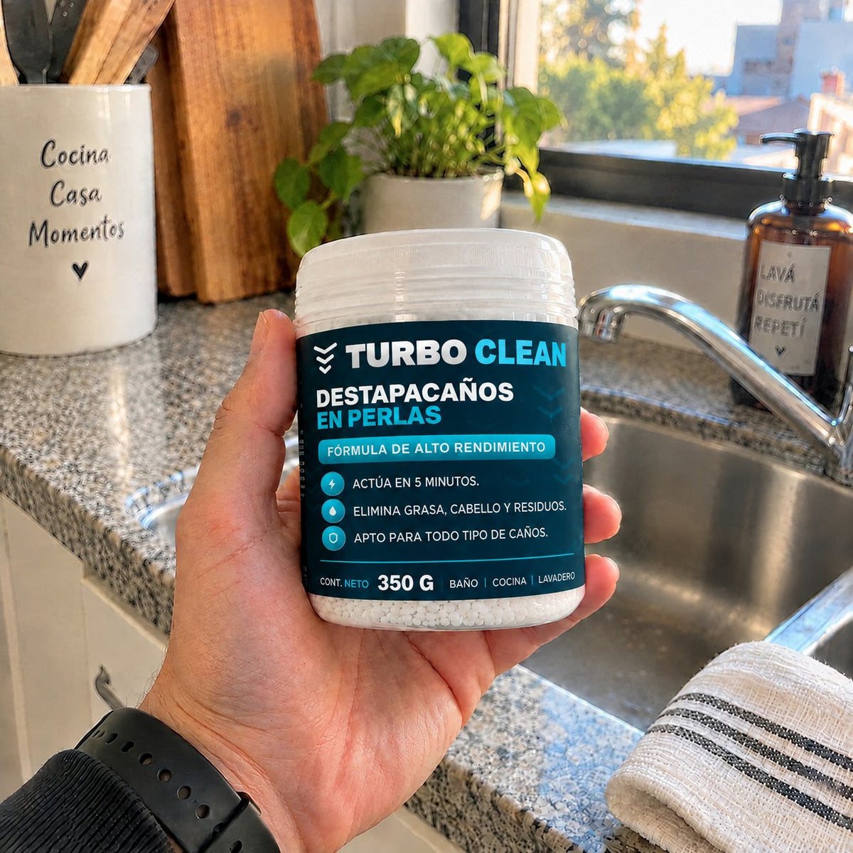 TurboClean destapacaños en perlas 350 g
